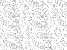 Load image into Gallery viewer, Monstera, Digital quilting pattern, design, pantograph,E2E