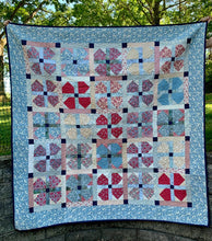 Load image into Gallery viewer, Available now: Beautiful handmade quilt, patchwork flowers
