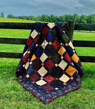 Load image into Gallery viewer, Available now: beautiful Kansas Troubles quilt, pieced, Full/Queen
