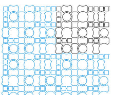 Load image into Gallery viewer, Geometry #2 digital quilting pattern, design, pantograph