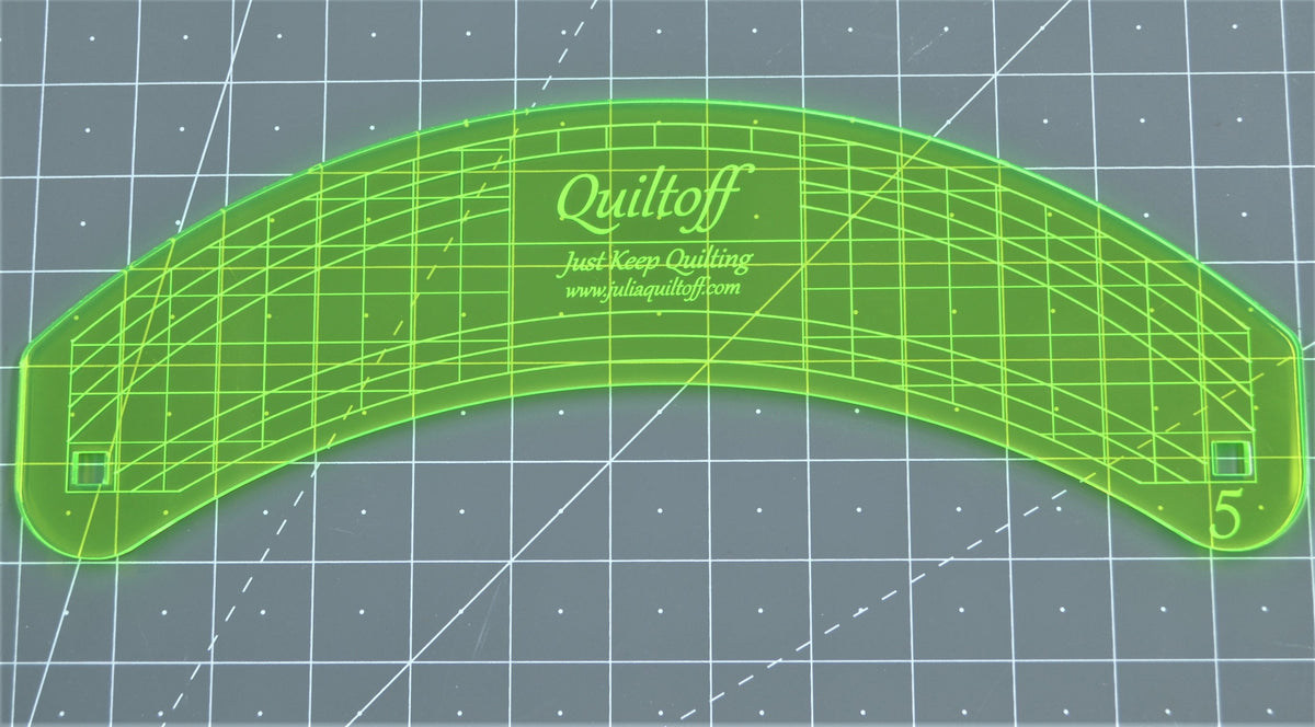 Collection of Curved Longarm quilting rulers, 5 pieces – QUILTOFF