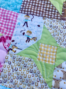 Available now: Cowboy and Cowgirl quilt, very pretty!