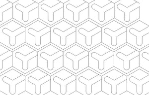 Geometric #1, Digital quilting pattern, design, pantograph.