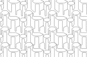 Geometric #2, Digital quilting pattern, design, pantograph.