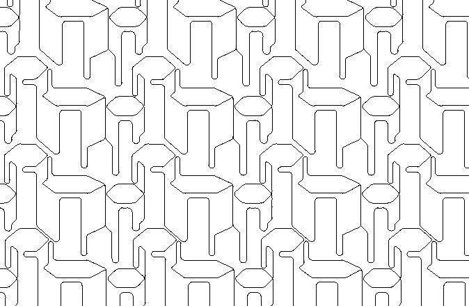 Geometric #2, Digital quilting pattern, design, pantograph.