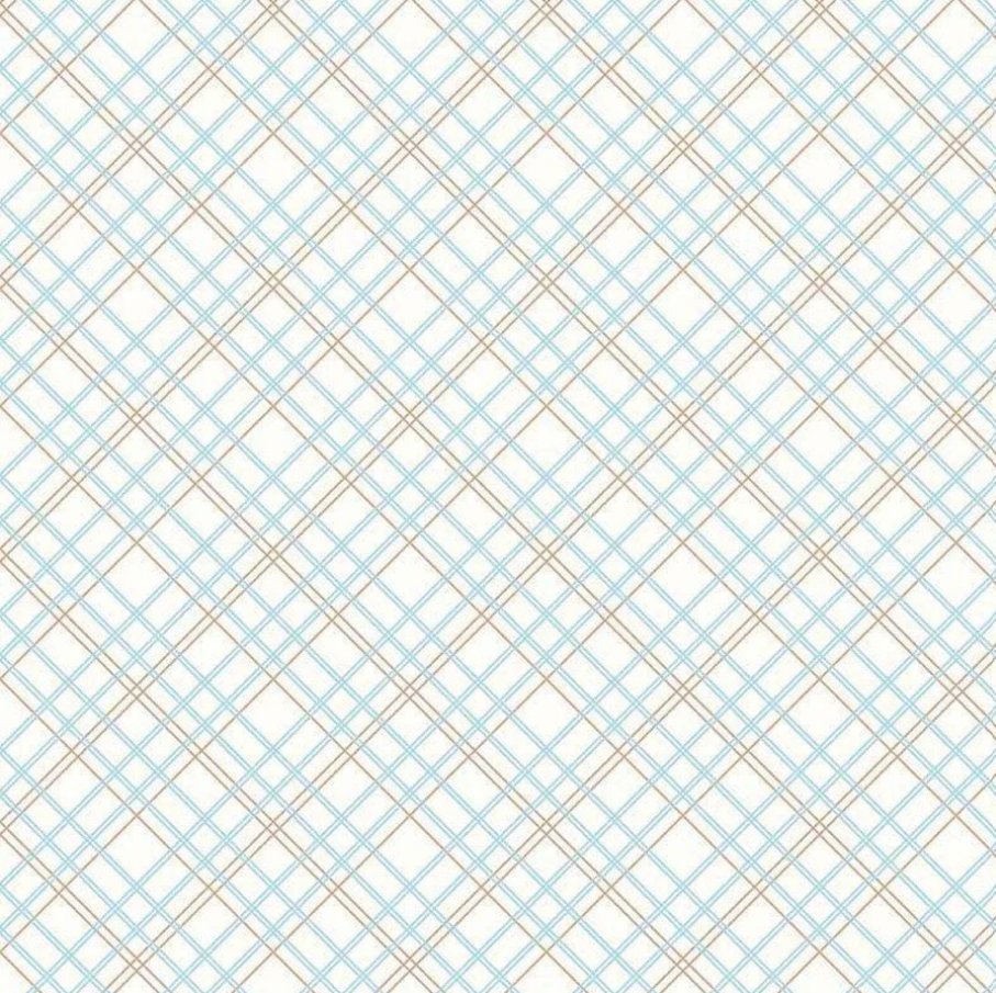 Wide Back Bee Backings & Borders Plaid Aqua