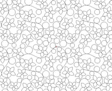 Load image into Gallery viewer, Flower and pearls, Digital quilting pattern, design, pantograph.
