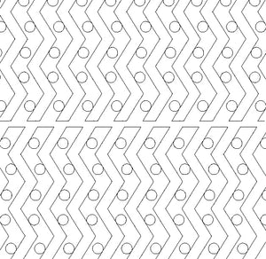 Geometric Chevron, Digital quilting pattern, design, pantograph.