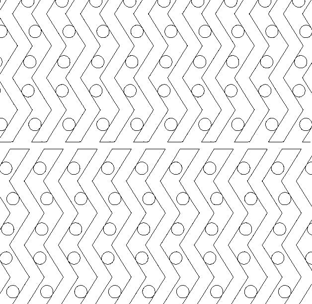 Geometric Chevron, Digital quilting pattern, design, pantograph.