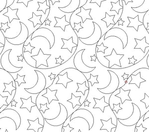 Night, Digital quilting pattern, design, pantograph, E2E