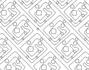Spiral Cube, Digital quilting pattern, design, pantograph,E2E