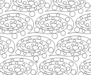 Spiral Circle, Digital quilting pattern, design, pantograph,E2E