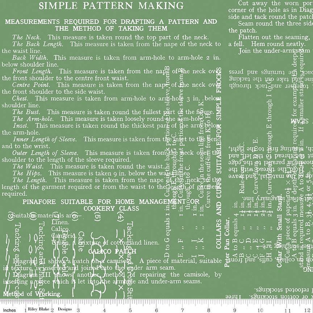 Wide Back Sew Text Green