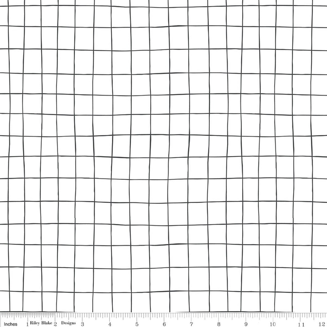 Wide Back Wild and Free Grid White