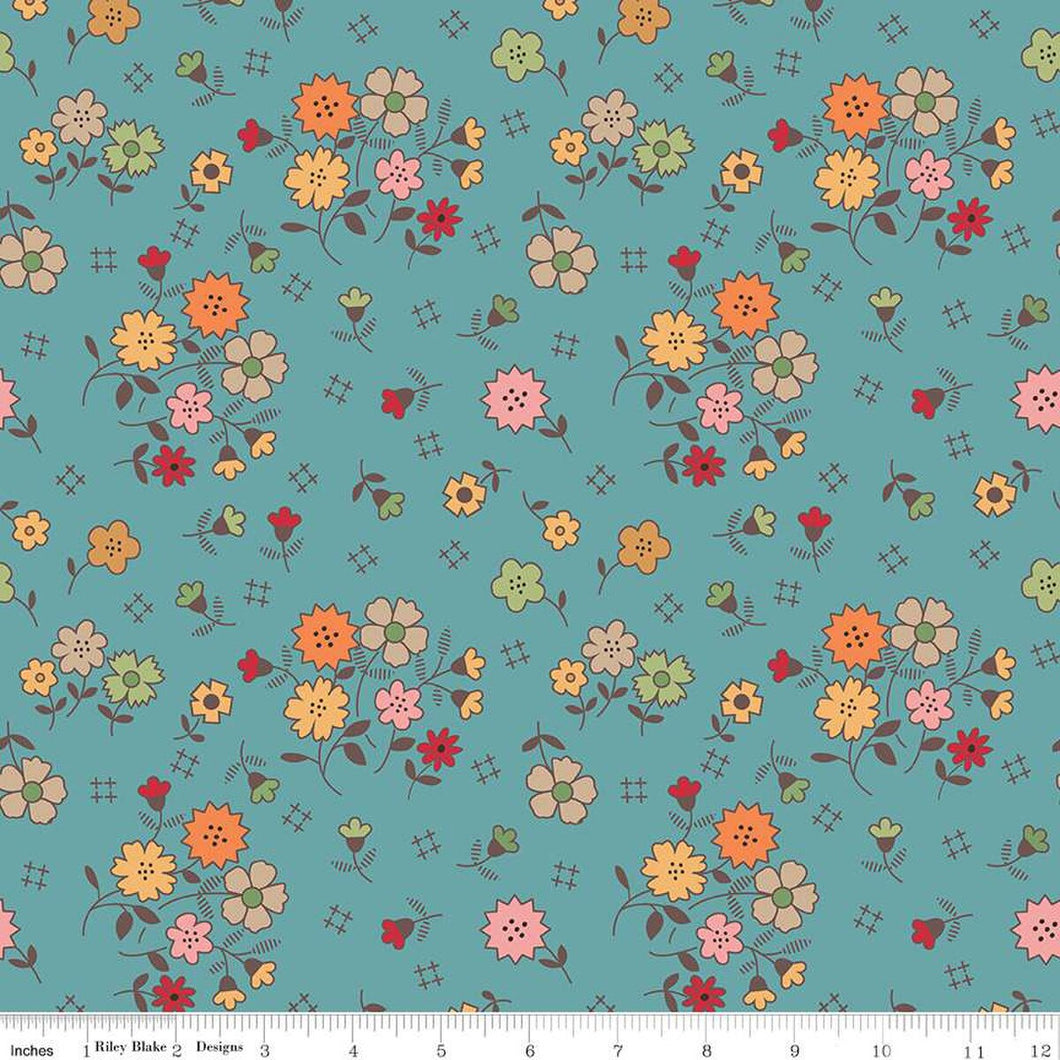 Wide Back Autumn Floral Raindrop