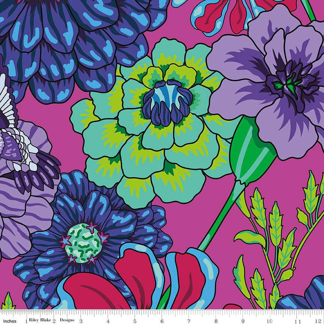 Wide Back Botanic Blast Carnations Hot Pink