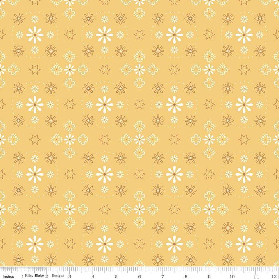 Wide Back Bee Backings & Borders Bandana Honey