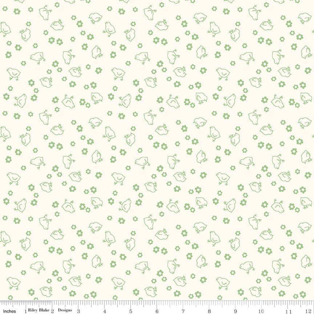 Wide Back Bee Backings & Borders Chick Green