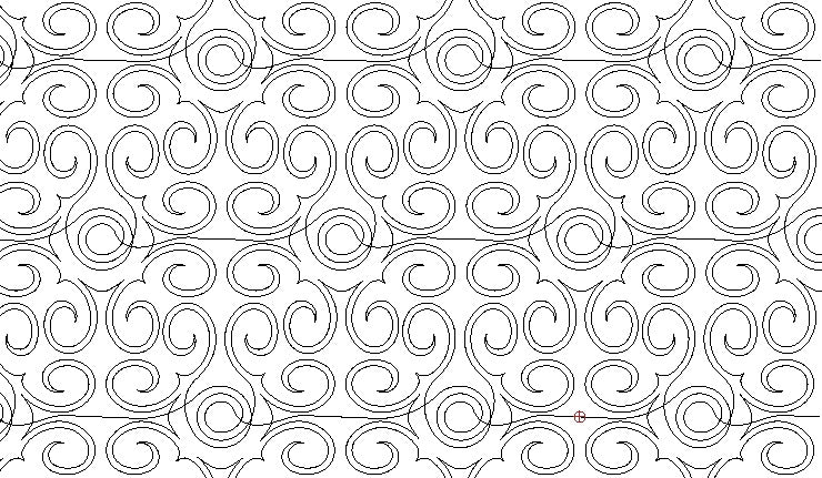 Wallpaper #1, Digital quilting pattern, design, pantograph,E2E