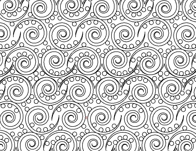Wind, Digital quilting pattern, design, pantograph.