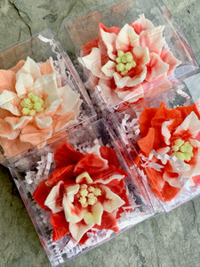 Soap flowers, pack of 4 Active
