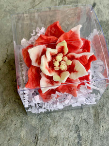 Soap flowers, pack of 4 Active