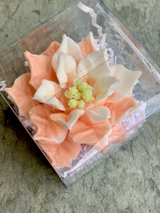Soap flowers, pack of 4 Active