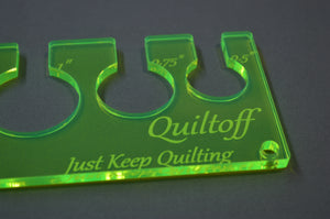 Longarm quilting ruler, Circle template