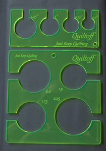 Longarm quilting ruler, Circle template