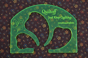 Longarm quilting ruler, Molar Feather template