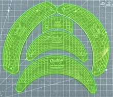 Load image into Gallery viewer, Give me all - Collection of Curved and Rectangular Longarm quilting rulers, 8 pieces
