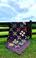 Load image into Gallery viewer, Available now: Queen/King size quilt, traditional colors, Kansas Troubles
