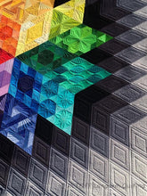Load image into Gallery viewer, Make to order: Gravity quilt, king size, super modern custom quilt, queen king size
