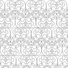 Load image into Gallery viewer, Hearts x4  for large froat machine digital quilting pattern, design, pantograph
