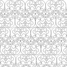 Load image into Gallery viewer, Hearts x4  for large froat machine digital quilting pattern, design, pantograph
