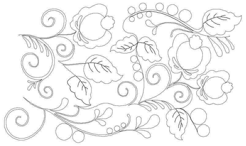 Old Tradition-2 digital quilting pattern, design, pantograph