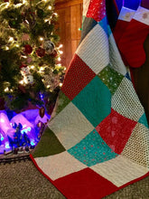 Load image into Gallery viewer, Available now: Handmade Christmas Quilt, throw size
