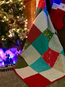 Available now: Handmade Christmas Quilt, throw size