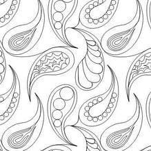 Load image into Gallery viewer, Fancy Paisley digital quilting pattern, design, pantograph
