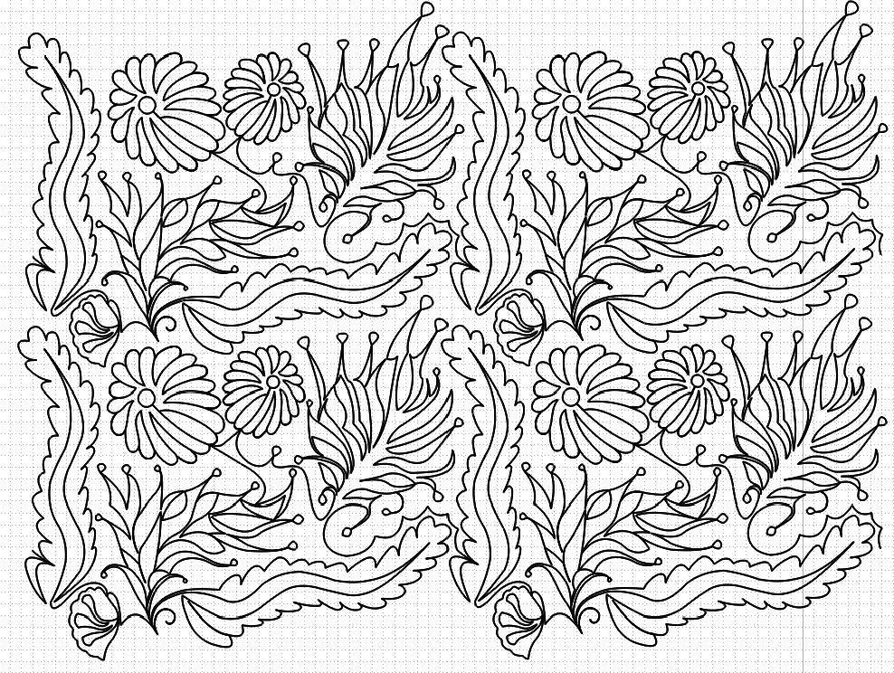 Underwater  digital quilting pattern, design, pantograph