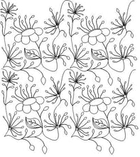 Load image into Gallery viewer, Bee Balm Flower  digital quilting pattern, design, pantograph
