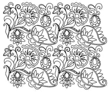 Load image into Gallery viewer, India Gardens  digital quilting pattern, design, pantograph
