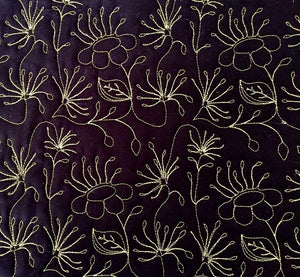 Bee Balm Flower  digital quilting pattern, design, pantograph