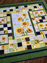Load image into Gallery viewer, Make to order: Gorgeous Sunflower Quilt, handmade, Christian quotes, heirloom
