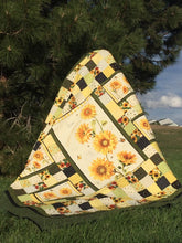 Load image into Gallery viewer, Make to order: Gorgeous Sunflower Quilt, handmade, Christian quotes, heirloom
