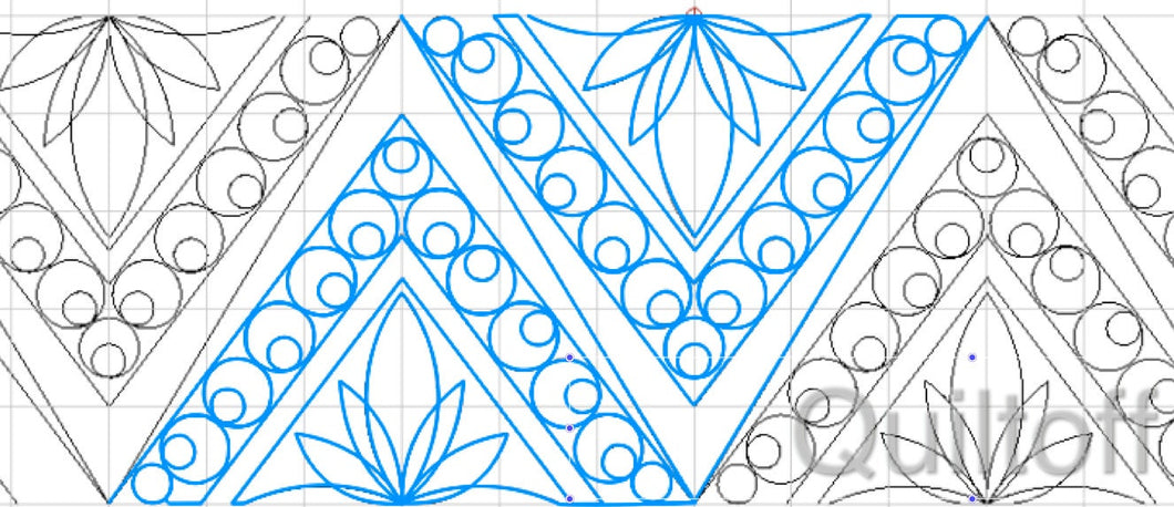 Border or EDGE to EDGE Design #1, digital quilting pattern, design, pantograph
