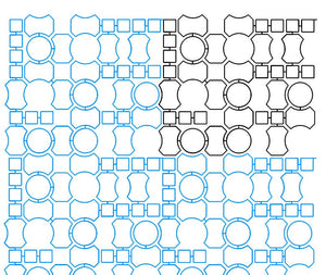 Geometry #2 digital quilting pattern, design, pantograph