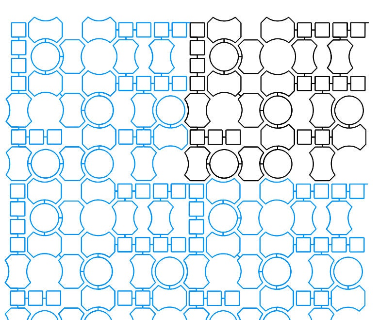 Geometry #2 digital quilting pattern, design, pantograph