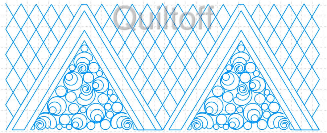 Border or EDGE to EDGE Design #3, digital quilting pattern, design, pantograph