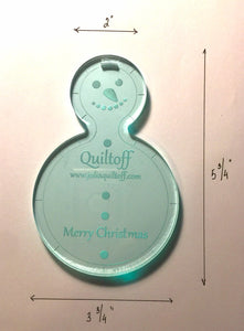 Snowman quilting ruler